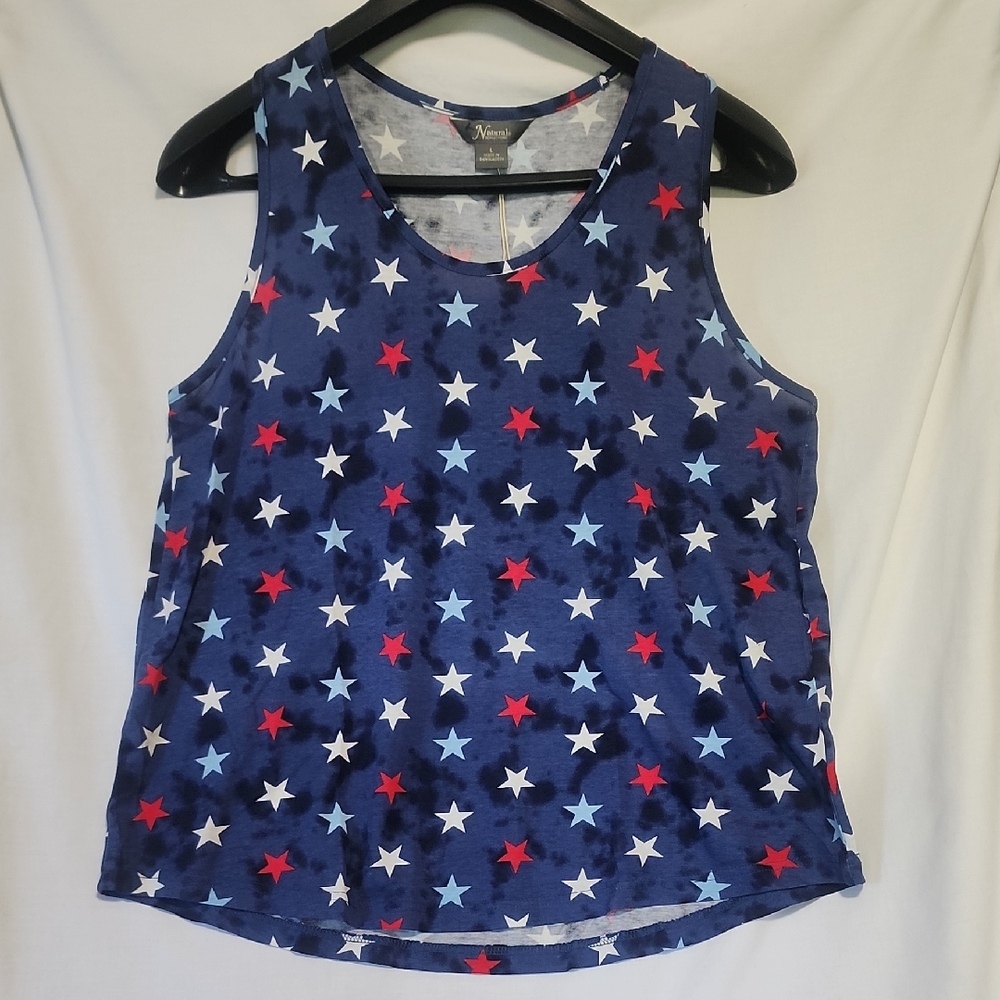 Natural Reflections Women's Star Tank Top - Blue, Red, White